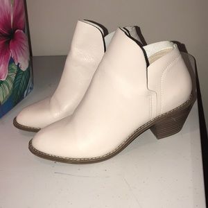 Bone color booties worn once